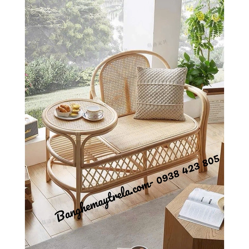 Ghế mây bàn trà decor phòng khách 507800