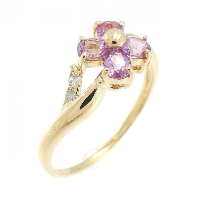 Nhẫn Sapphire Hoa K18YG 0.60CT - Hàng hiệu Chính hãng 851347