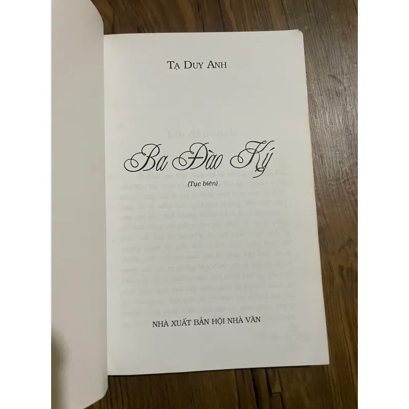TẠ DUY ANH - BA ĐÀO KÝ 592177