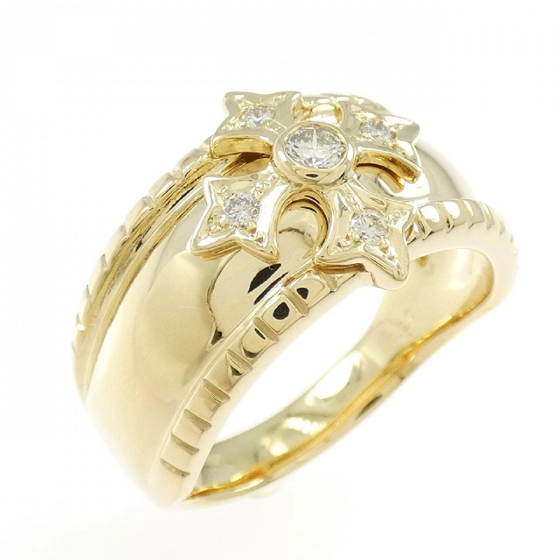 【Sản phẩm mới】Nhẫn kim cương K18YG hình chữ thập 0.20CT 665730