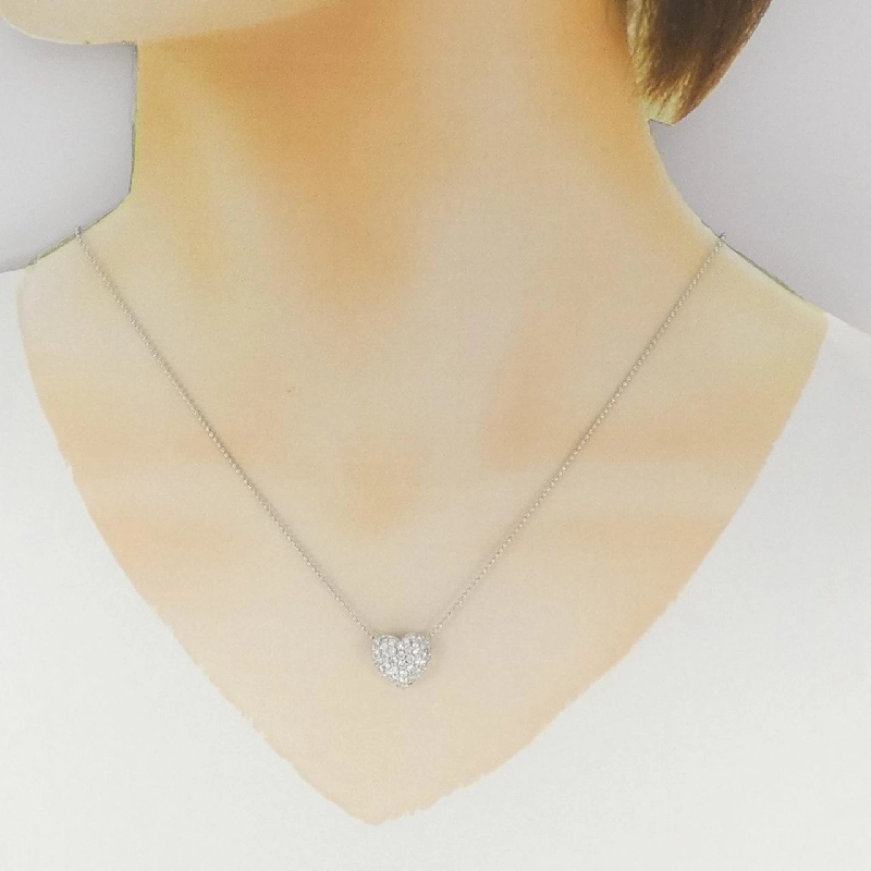 Dây chuyền kim cương hình trái tim PT900/PT850 Pavé 0.80CT - Hàng hiệu Chính hãng 859078