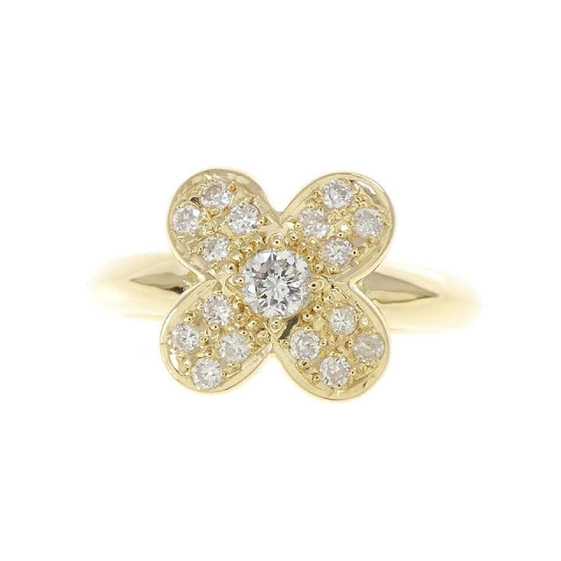 Nhẫn kim cương hoa K18YG 0.11CT - Hàng hiệu Authentic 855622