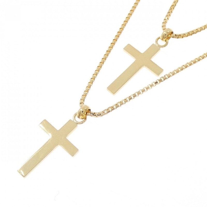 K18YG Dây chuyền hình chữ thập - Hàng hiệu Chính hãng 860570