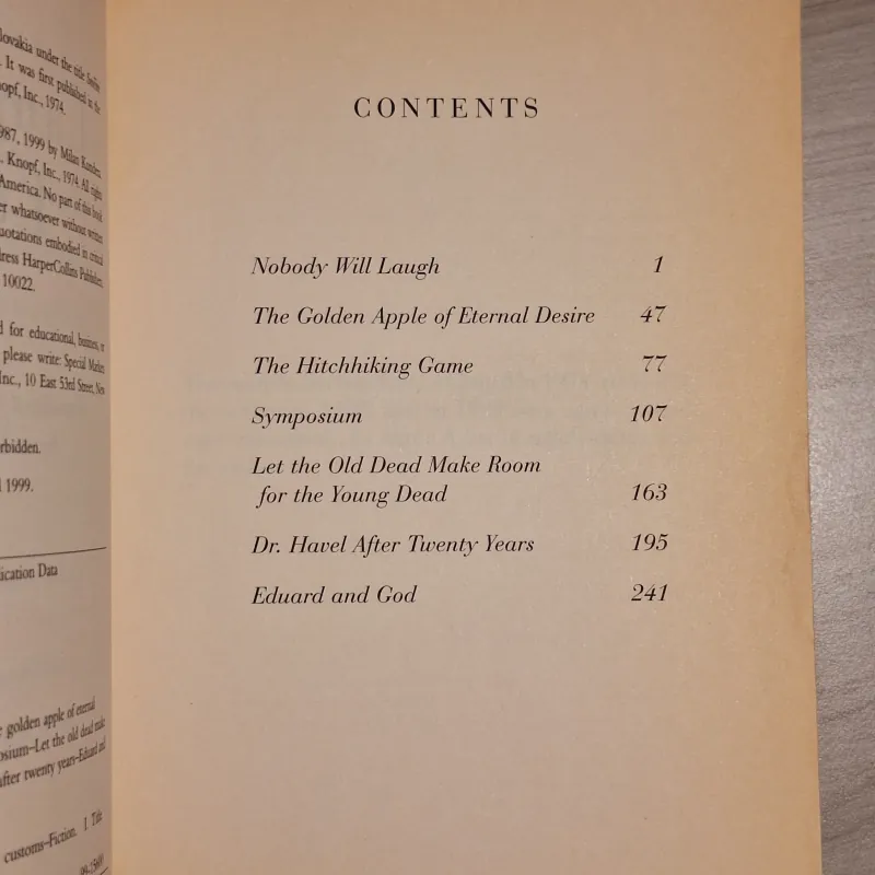 Milan Kundera Laughable Loves (Những mối tình nực cười) 788686