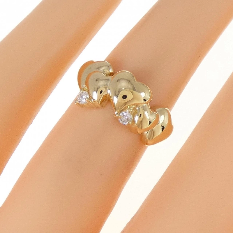 Nhẫn kim cương hình trái tim K18YG - Hàng hiệu Authentic 855910