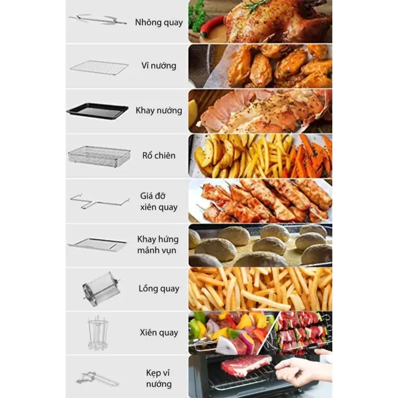 1 máy làm 2 nhiệm vụ: chiên không dầu + nướng chuyên sâu! 722799