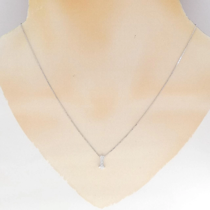 K18WG/750WG Dây chuyền kim cương - Hàng hiệu Authentic 858088