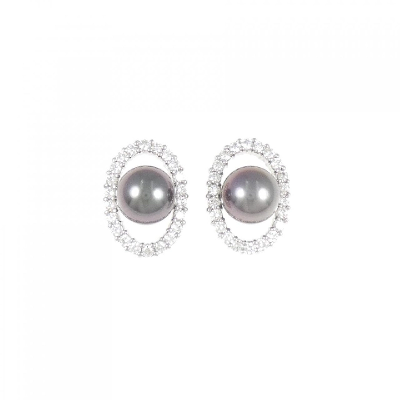 Bông tai ngọc trai đen K18WG 8.4mm - Hàng hiệu Chính hãng 872419