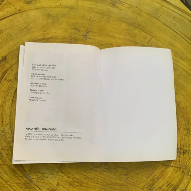 GIÁO TRÌNH HOÁ DƯỢC - phạm hữu điển & nguyễn quyết tiến  790420