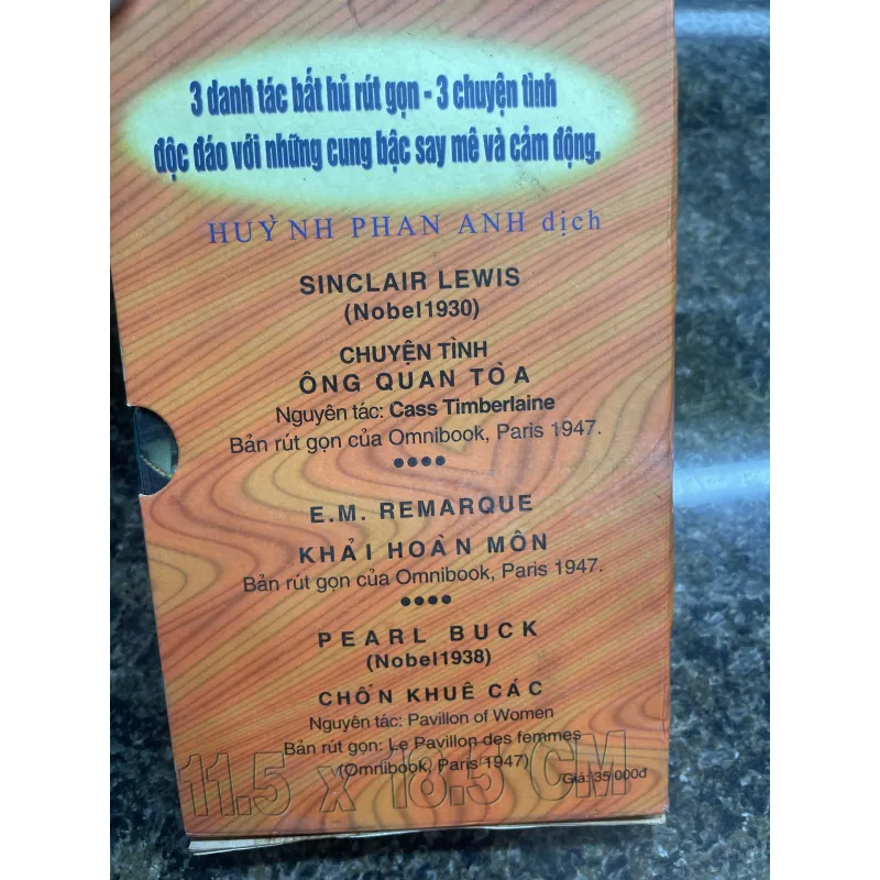 Box 3 tác phẩm văn học Nobel Chuyện tình ông quan toà, Chốn khuê các, Khải hoàn môn 763383