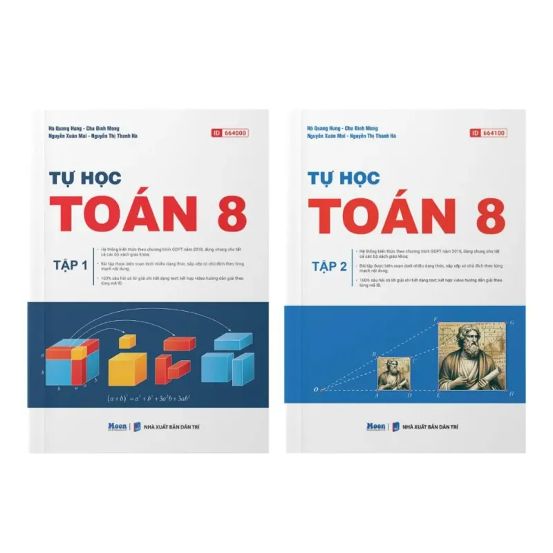 Sách 2026 - Tự học Toán 8 Tập 1+2 792795
