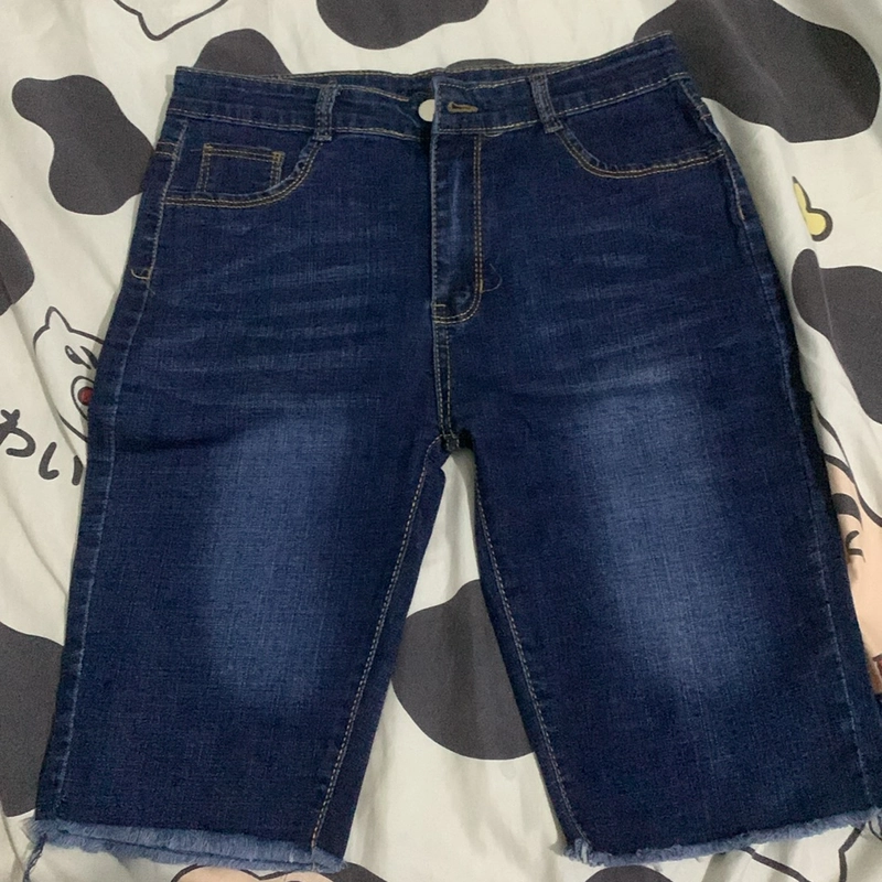 Quần jean nữ ngố màu xanh đậm size M 443964