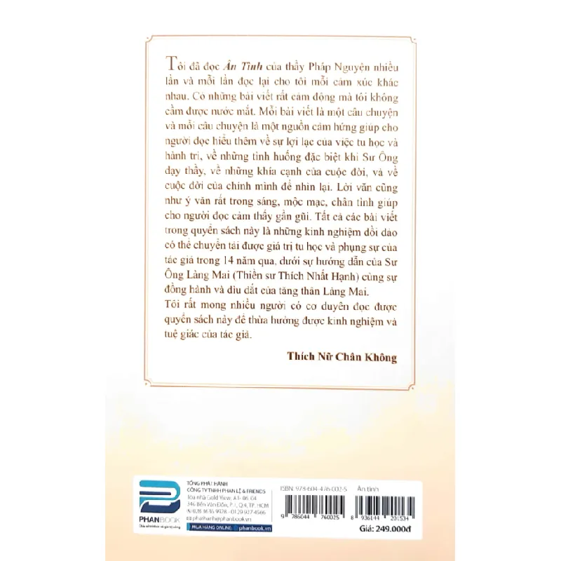 Ân Tình - Tu Học Theo Con Đường Của Thiền Sư Thích Nhất Hạnh - Thích Chân Pháp Nguyện 279803