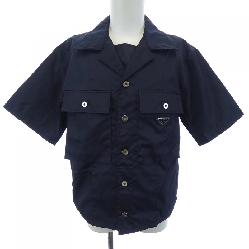 Áo sơ mi ngắn tay PRADA với logo tam giác SC637 S231 1WQ8 - Hàng hiệu Chính hãng 897320