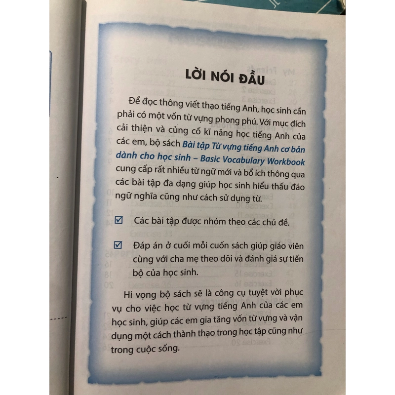 Bài tập TỪ VỰNG  TIẾNG ANH CƠ BẢN dành cho học sinh Basic Vocabulary Workbook Quyển 2 146128