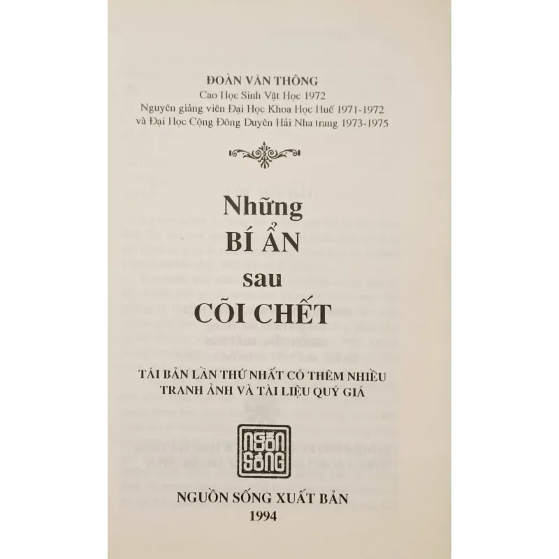 Những bí ẩn sau cõi chết (Đoàn Văn Thông) 961371