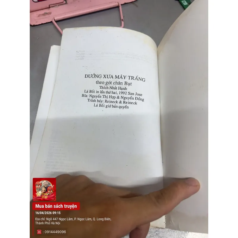 Đường xưa mây trắng" của tác giả Thích Nhất Hạnh 1022891