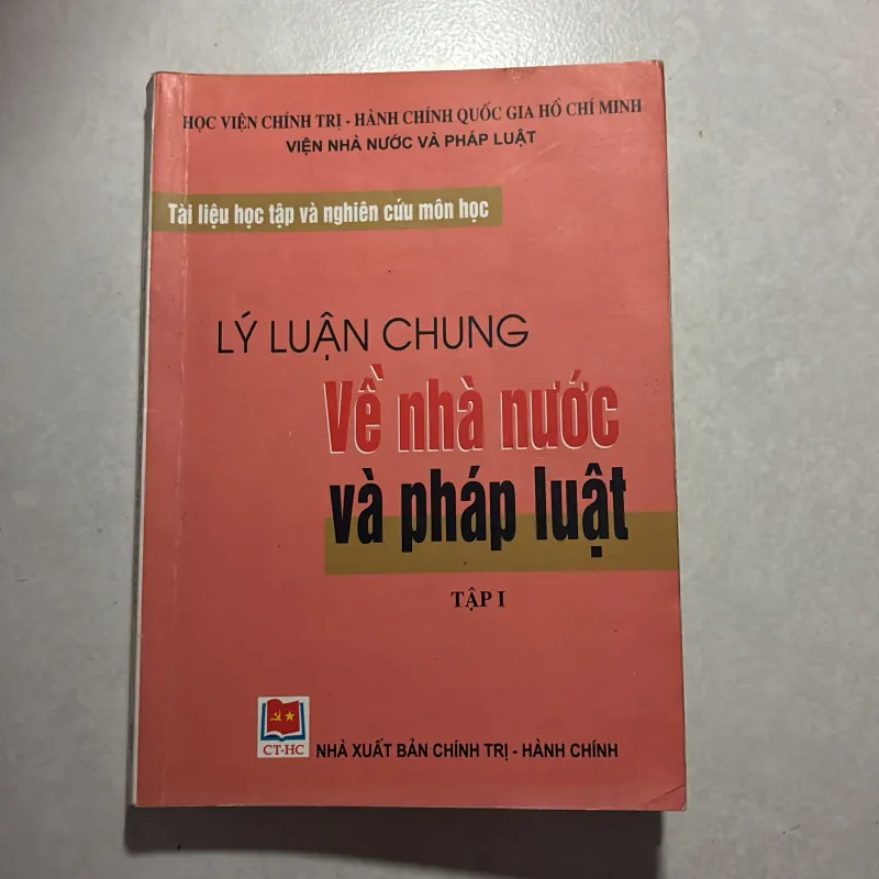 Lý luận chung về nhà nước và pháp luật tập 1 746514