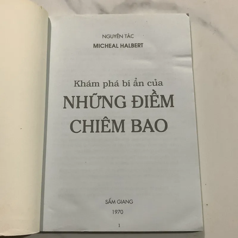 Khám phá bí ẩn của NHỮNG ĐIỂM CHIÊM BAO, NGUYÊN TÁC MICHEAL HALBERT 719332