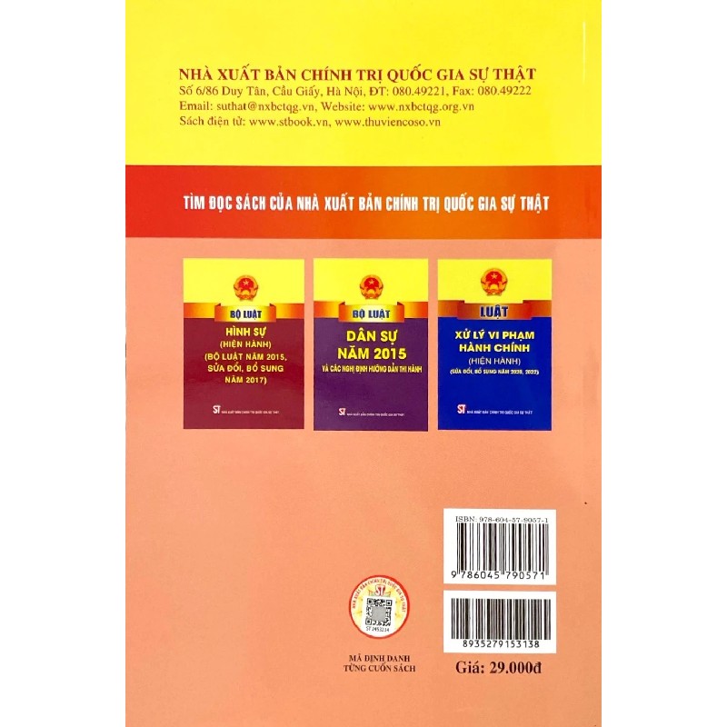 Luật Giao Thông Đường Bộ (Hiện Hành) (Sửa Đổi, Bổ Sung Năm 2018. 2019, 2023) - Quốc Hội 189670