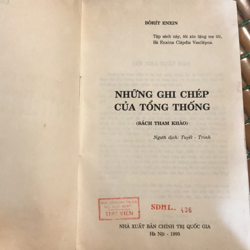NHỮNG GHI CHÉP CỦA TỔNG THỐNG 515101