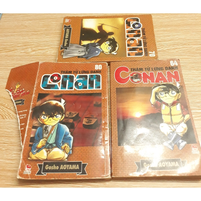 Combo 3 cuốn Truyện tranh Thám tử lừng danh Conan cũ tập 64, 70, 80 223733