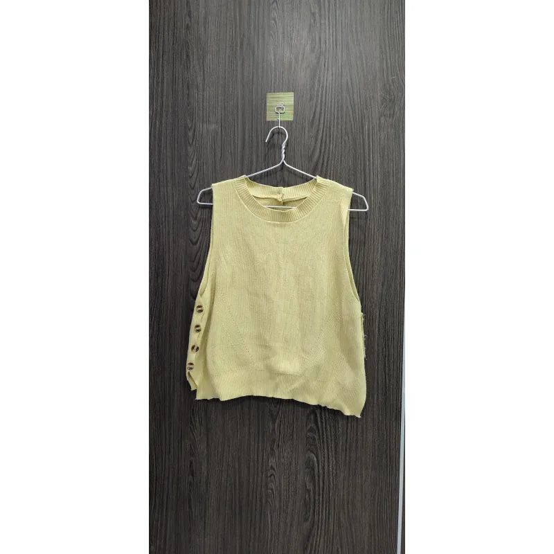 Áo len nữ dáng ngắn màu vàng chanh 935236