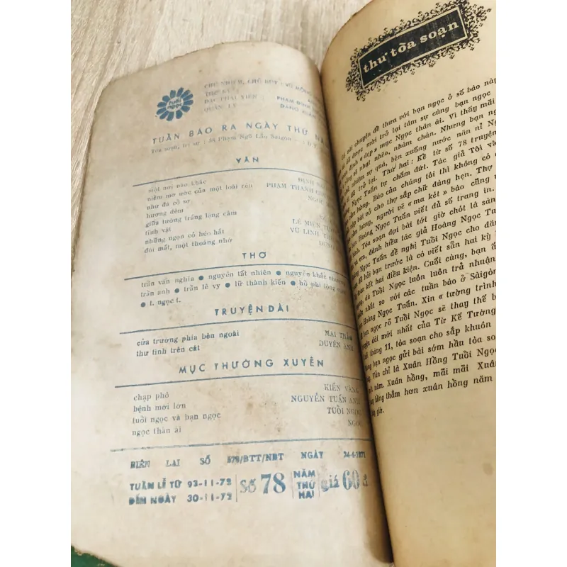 2 cuốn báo Tuổi Ngọc 1971 929453