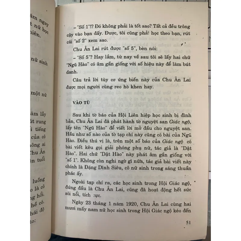 CHU ÂN LAI CUỘC ĐỜI THỦ TƯỚNG - NGUYỄN DUY PHÚ (NGƯỜI DỊCH) 787216