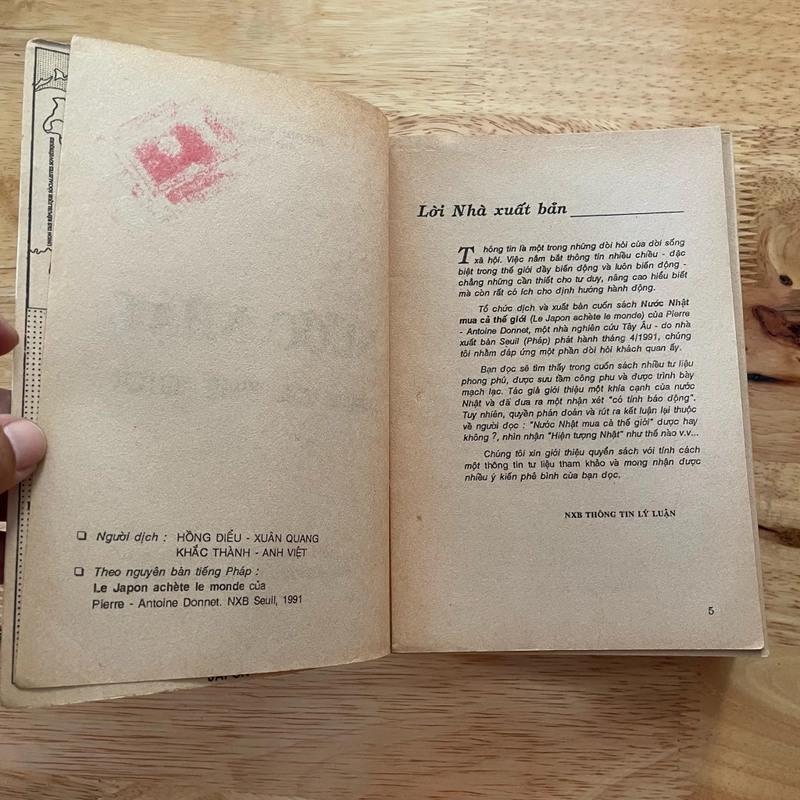 II Tựa sách: Nước Nhật Mua Cả Thế Giới - PIERRE ANTONIE _ DONNET - 1991 469637