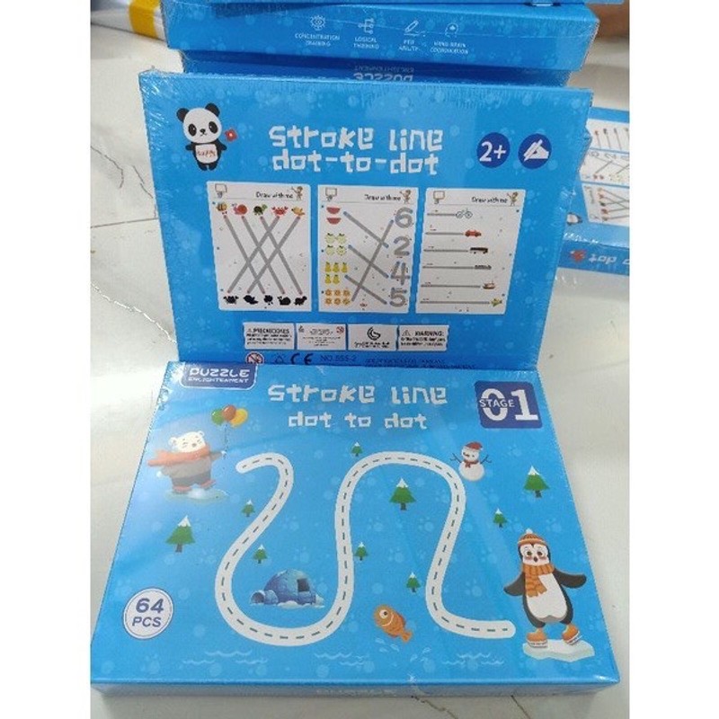 Sách Viết Xóa Montessori Stroke Line 64 trang 183336