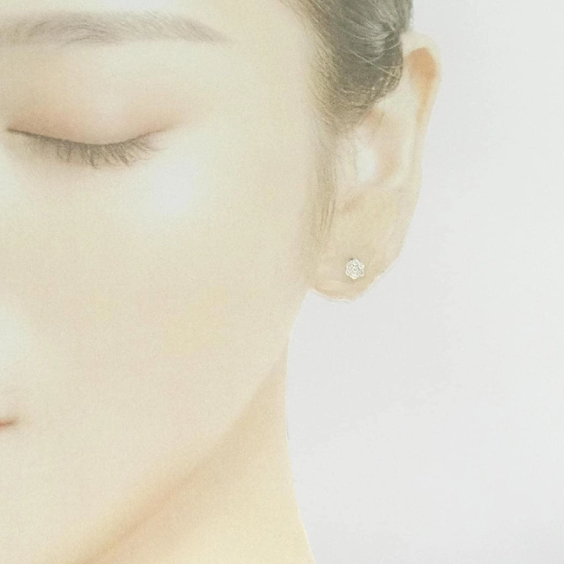 Bông tai kim cương hoa K18WG 0.20CT - Hàng hiệu Authentic 868968