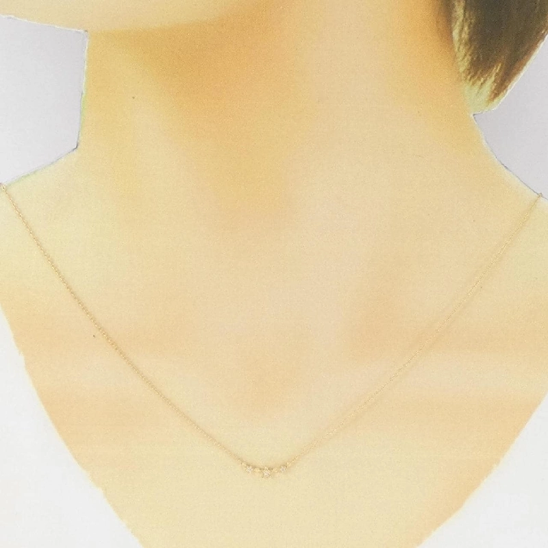 K18YG Ngôi sao Kim cương Dây chuyền 0.01CT - Hàng hiệu Chính hãng 860786