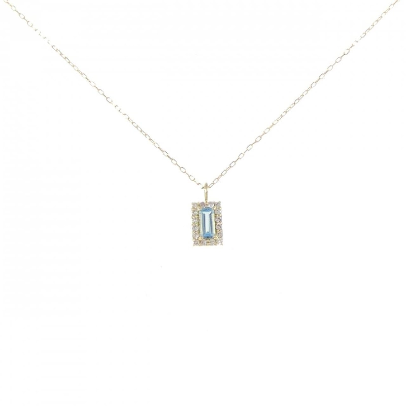 K18YG Blue Topaz Necklace 0.10CT - Hàng hiệu Authentic 861369