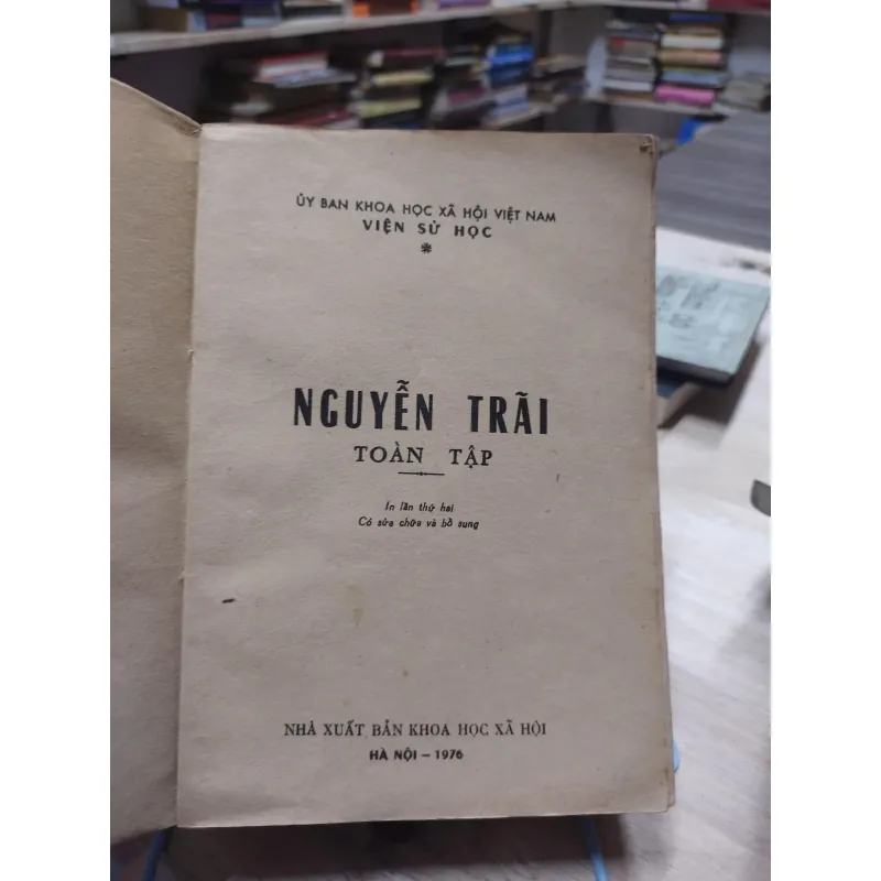 sách: Nguyễn Trãi Toàn tập - Viện sử học (A1) 573051