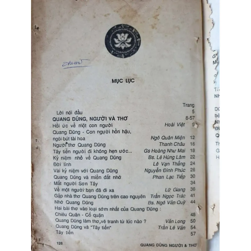 Quang Dũng thơ và người - mất trang mục lục  1037081