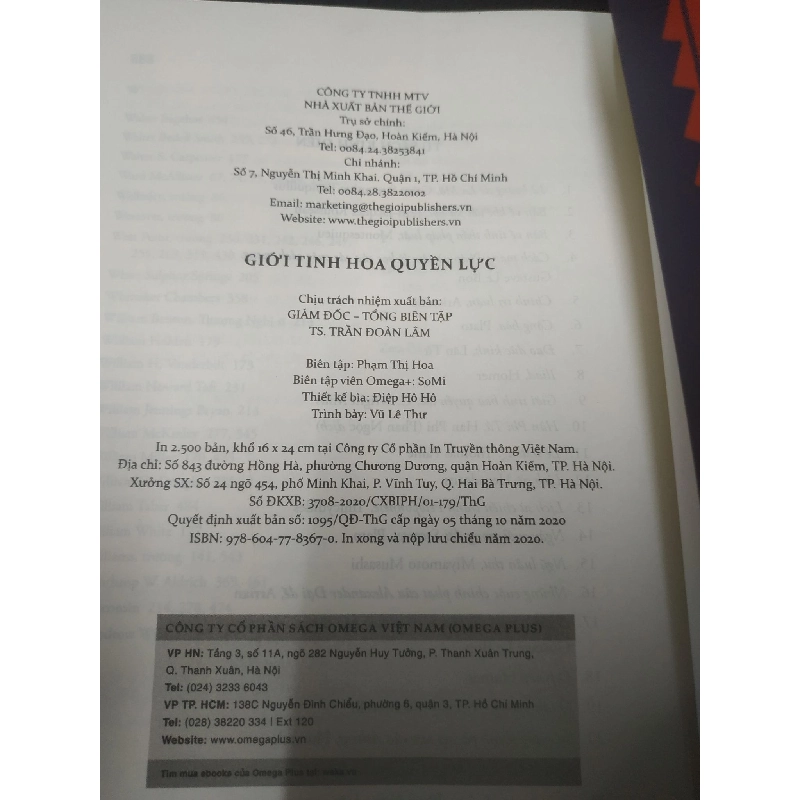 Giới tinh hoa quyền lực 2020 - C. Wright Mills new 90% HCM.TH2606 911457