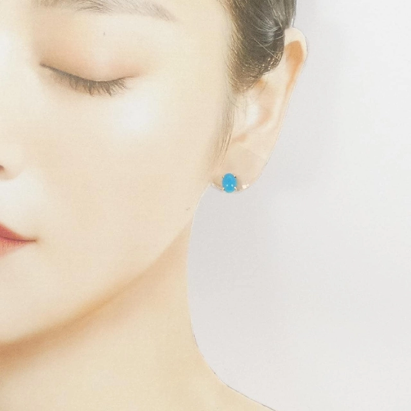 K18YG Bông tai Turquoise - Hàng hiệu Chính hãng 863792