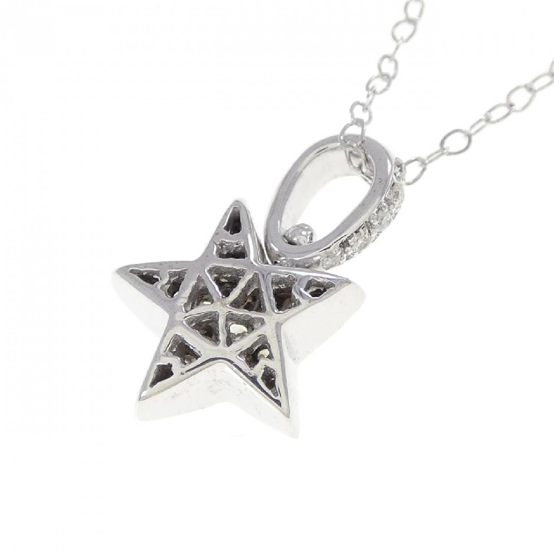 K18WG Ngôi sao Kim cương Dây chuyền 0.18CT - Hàng hiệu Chính hãng 856524