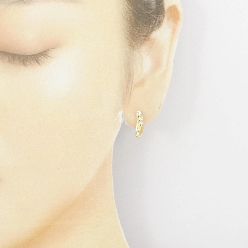 K18YG Bông tai kim cương 0.28CT - Hàng hiệu Chính hãng 870426