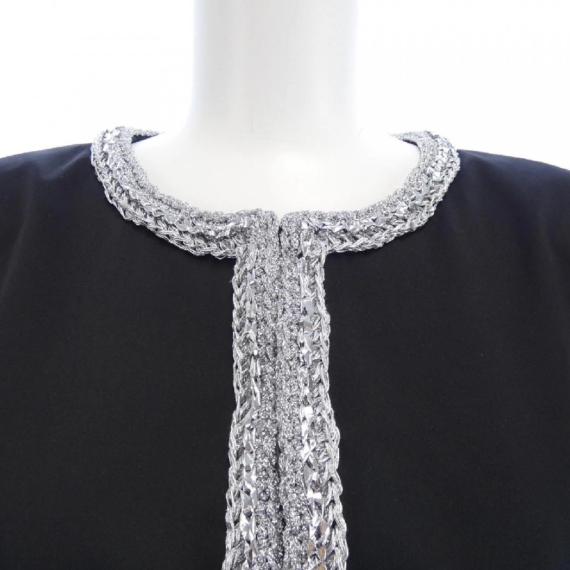 【Mã giảm giá】Áo khoác không cổ CHANEL 643803