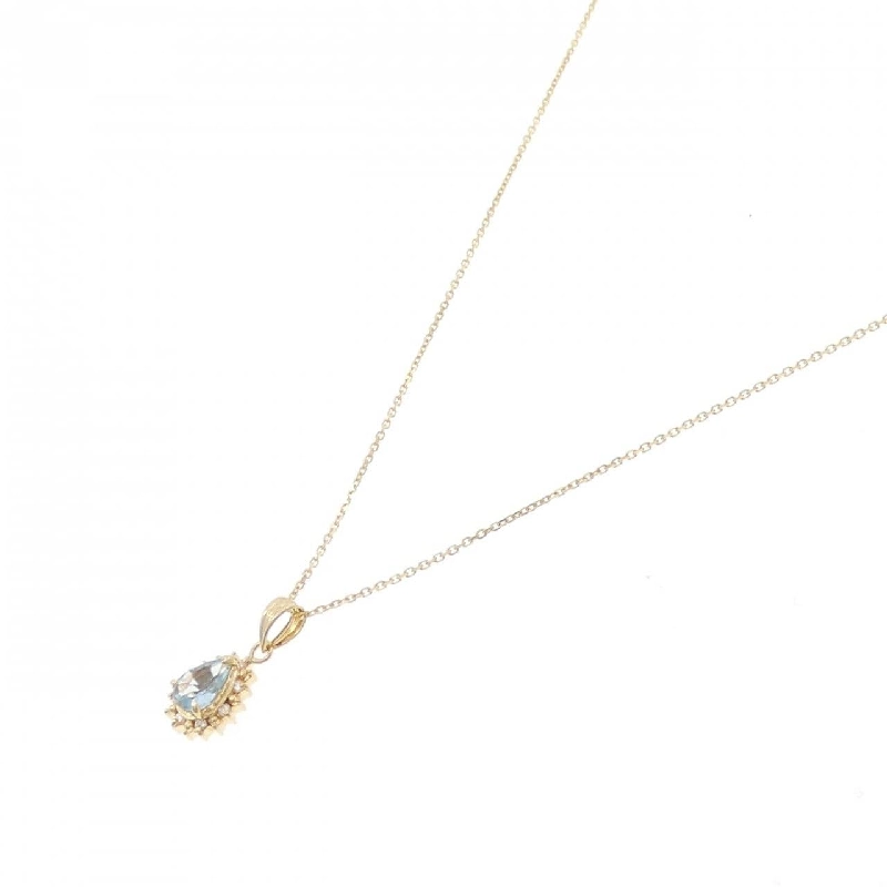 K18YG Aquamarine Necklace - Hàng hiệu Authentic 861996