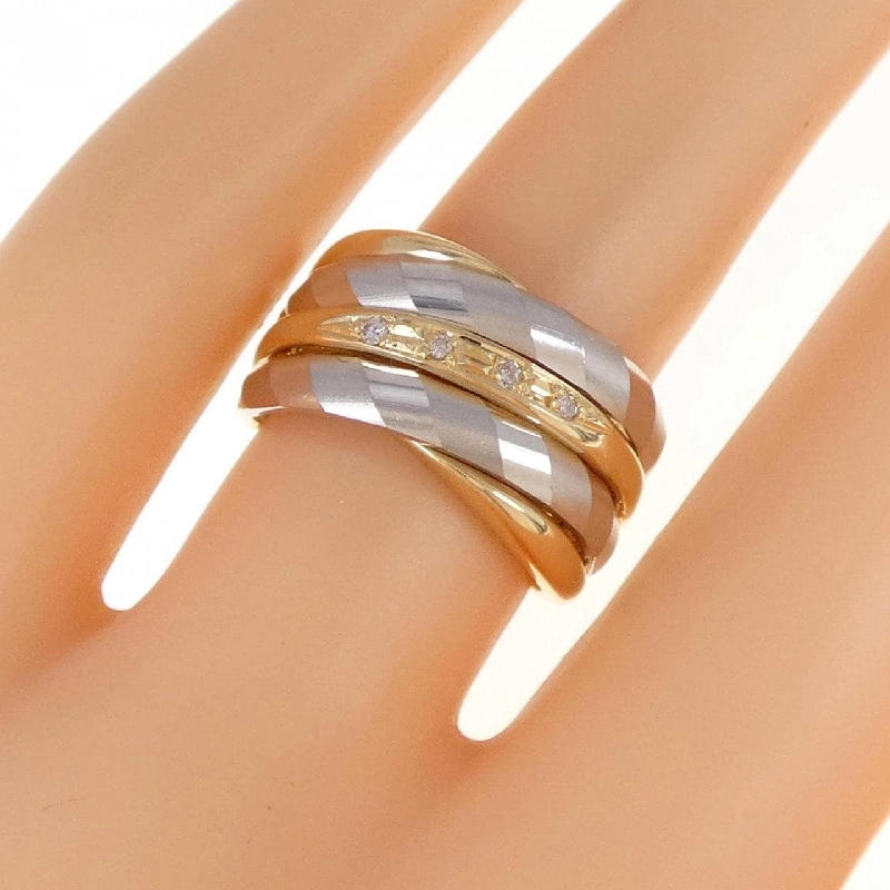 Nhẫn kim cương K18YG/PT 671554