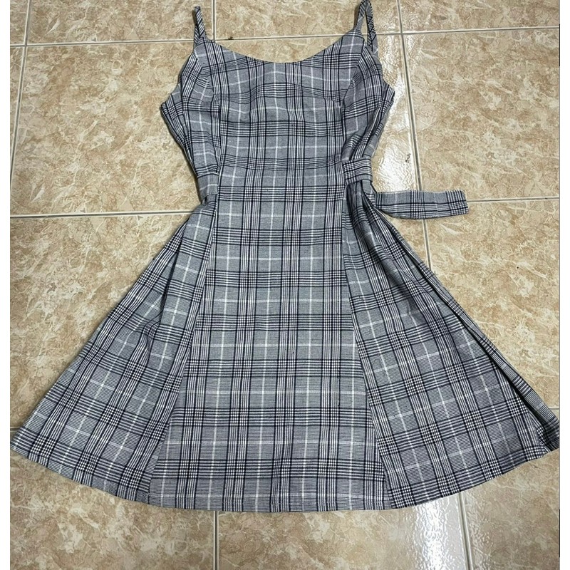 Váy đầm tiểu thư caro freesize 83958