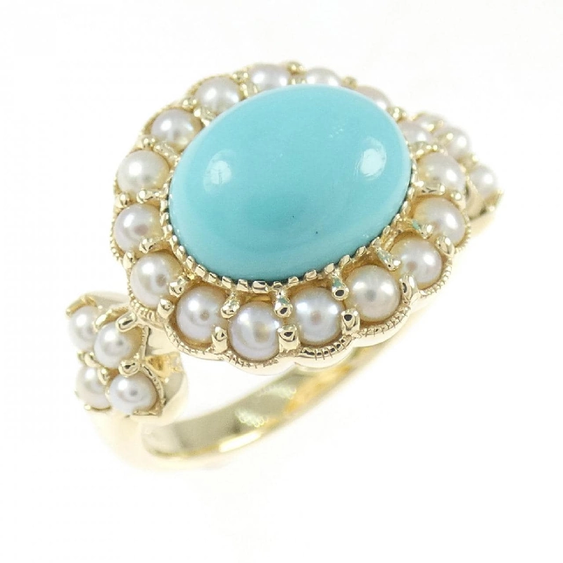 Nhẫn Turquoise K10YG 2.18CT - Hàng hiệu Chính hãng 850501