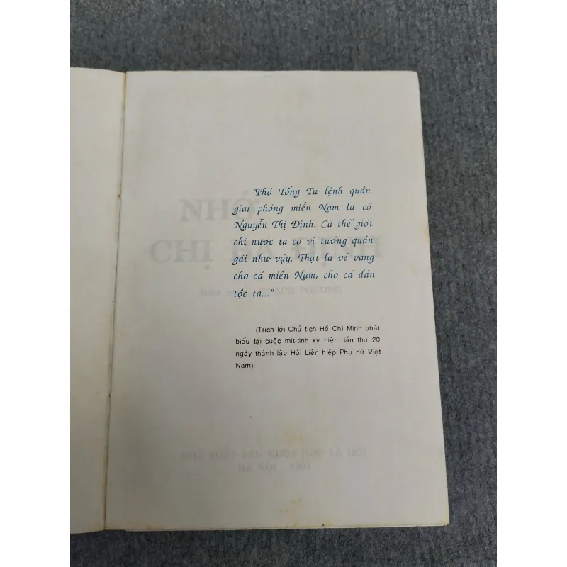 NHỚ CHỊ BA ĐỊNH 991025