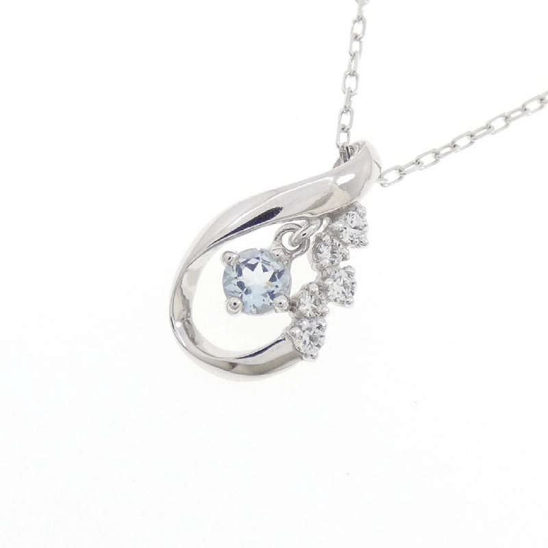 K10WG Aquamarine Necklace - Hàng hiệu Authentic 859800