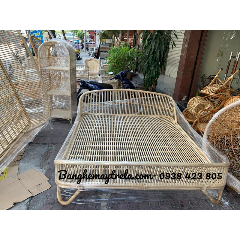 Giường mây tự nhiên phòng ngủ 448015