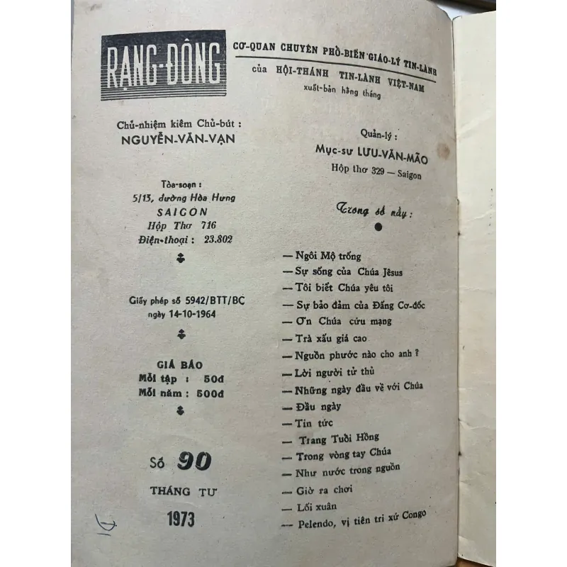 Tạp chí Rạng Đông (Trọn bộ/Số lượng lớn) - Hội Thánh Tin Lành Việt Nam 798713