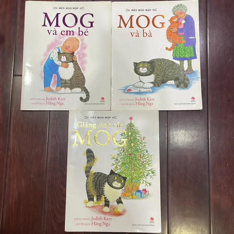 MÈO MOG MẬP 3 quyển : Mog và em bé , giáng sinh của mog , mog và bà : truyện trẻ em 1034647